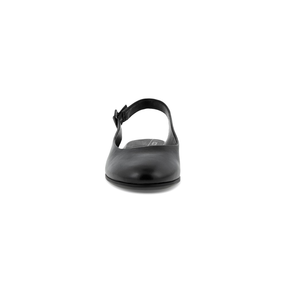 Zapatos De Vestir Mujer - ECCO Anine Sling-Back Flats - Negros - LRT501387